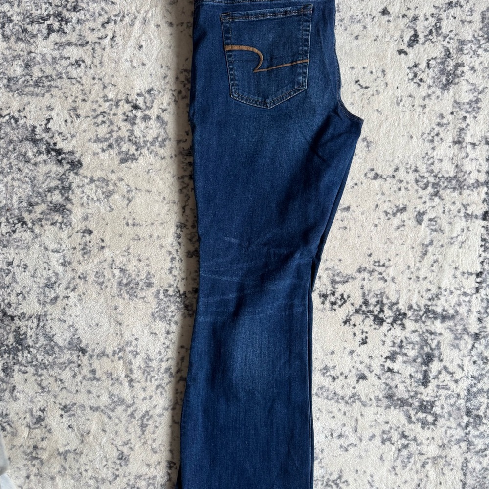 Dark Indigo American Eagle Kick Boot Super Stretch Regular length Women's Jeans